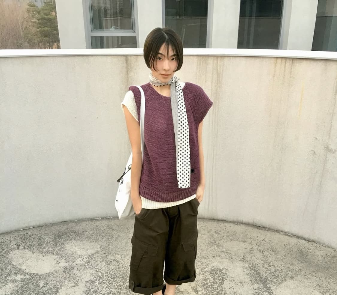 오헤시오 도트 스카프 상품이미지2