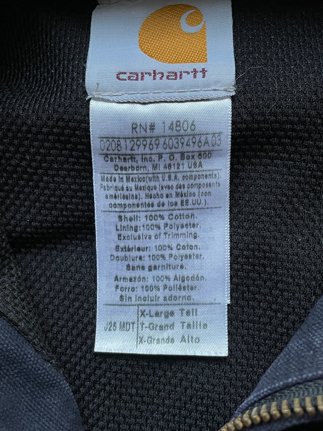 칼하트 J25 MDT 미드나잇 블루 액티브 자켓 상품이미지3