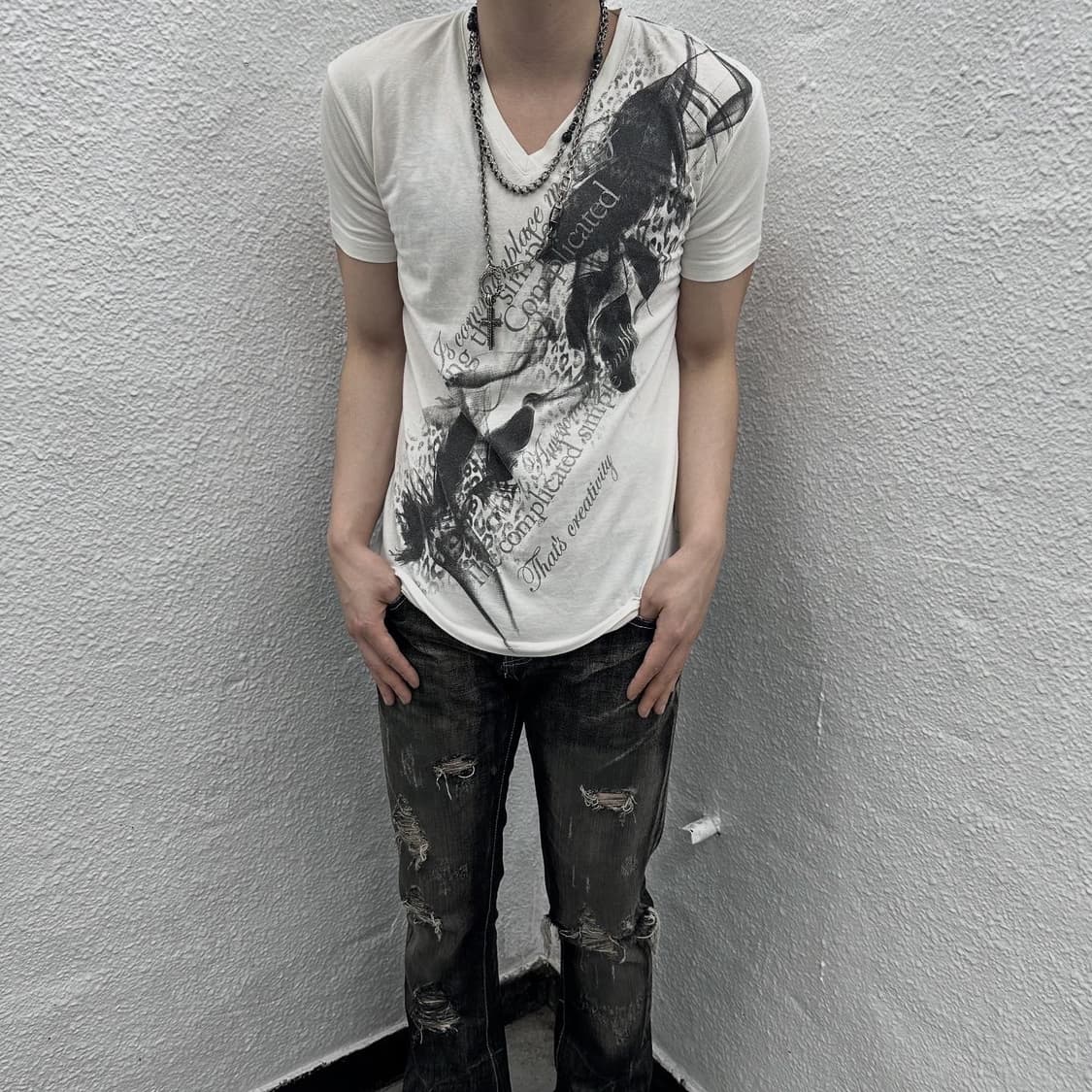 Clash M V-kei feather short  상품이미지5