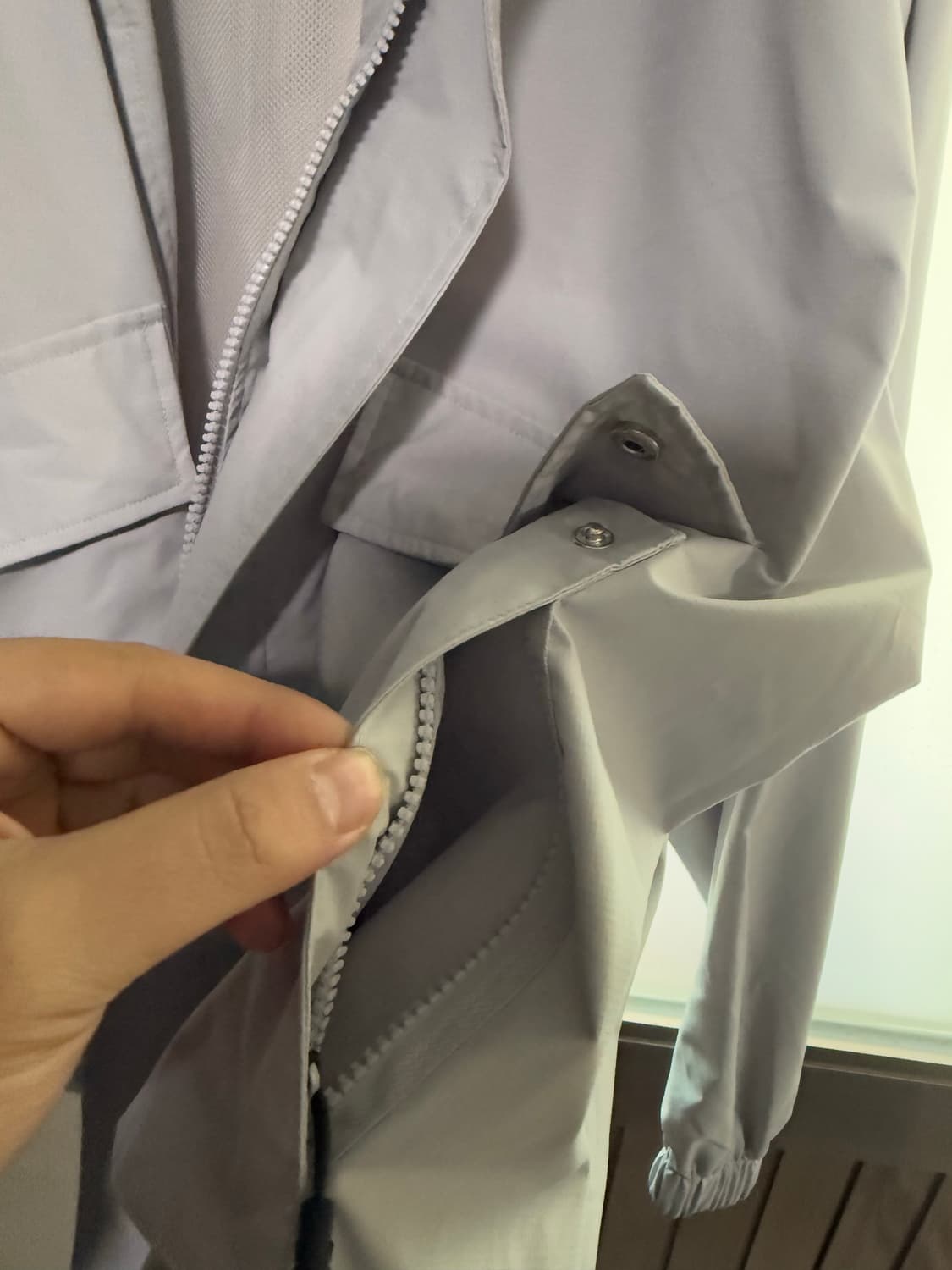 V2 그레이 나일론 바람막이 자켓 xl 상품이미지4