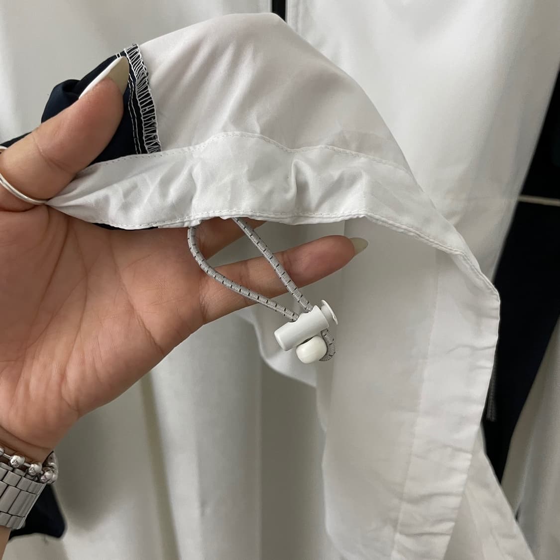 나이키 화이트 배색 아노락 상품이미지6