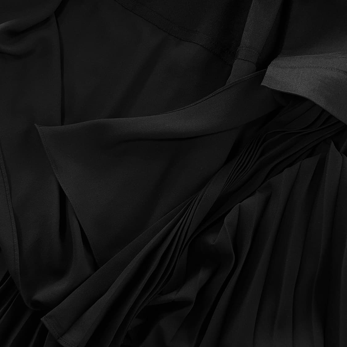 구호 KUHO 더블 플리츠 블록 원피스 상품이미지2