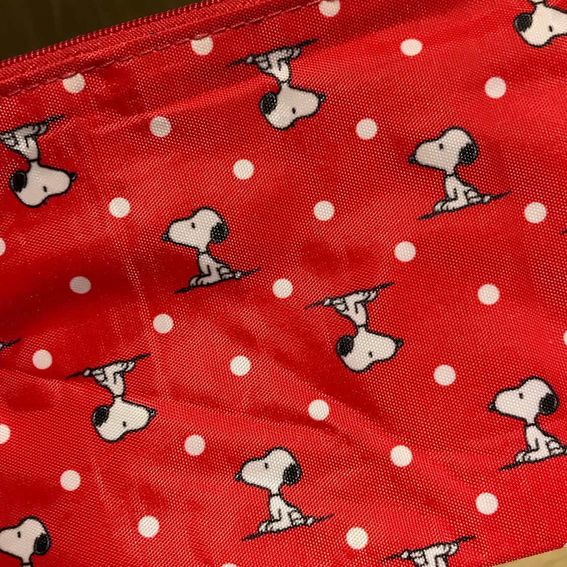 스누피 도트 레드 파우치 상품이미지3