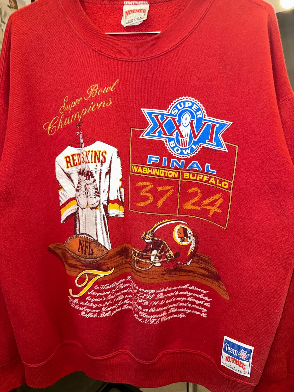 90‘s Nutmeg NFL Super Bowl logo sweat 상품이미지4