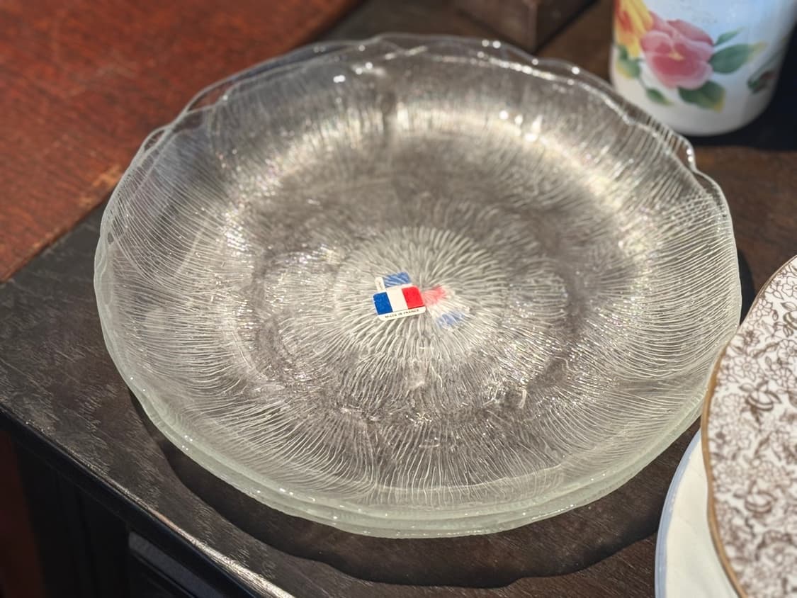 French 빈티지 텍스처 글라스 플레이트 상품이미지1