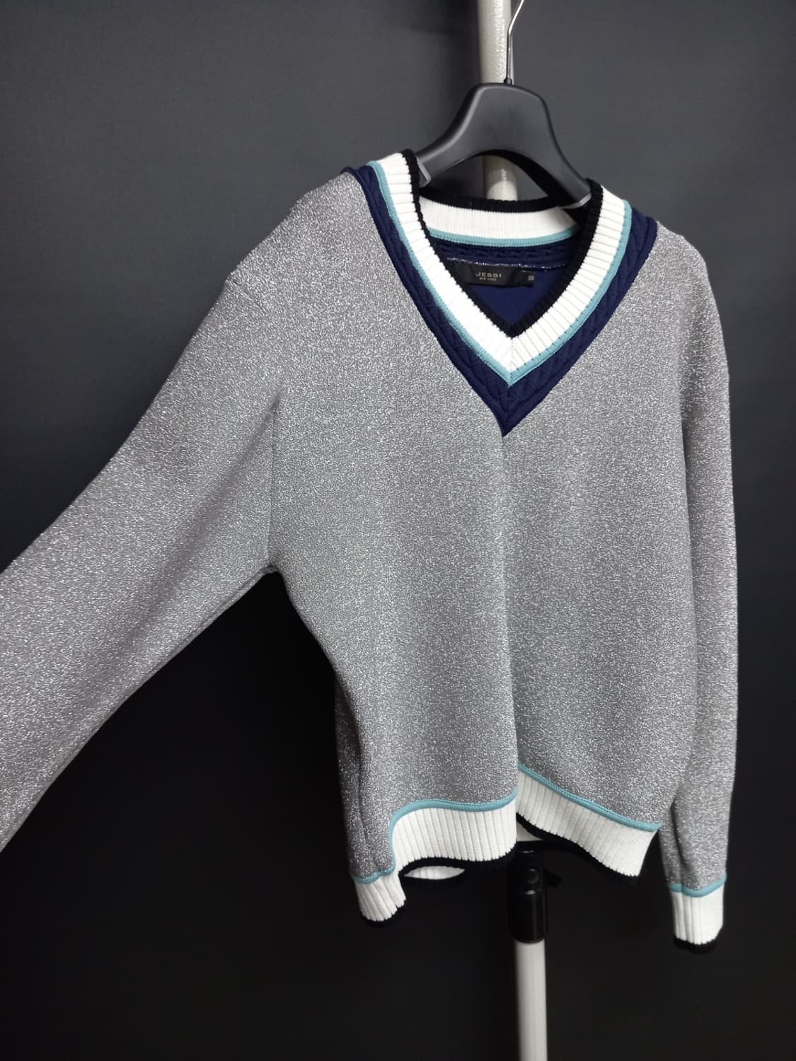 새 제시뉴욕 춘추동 글리터 니트 맨투맨 55 상품이미지4