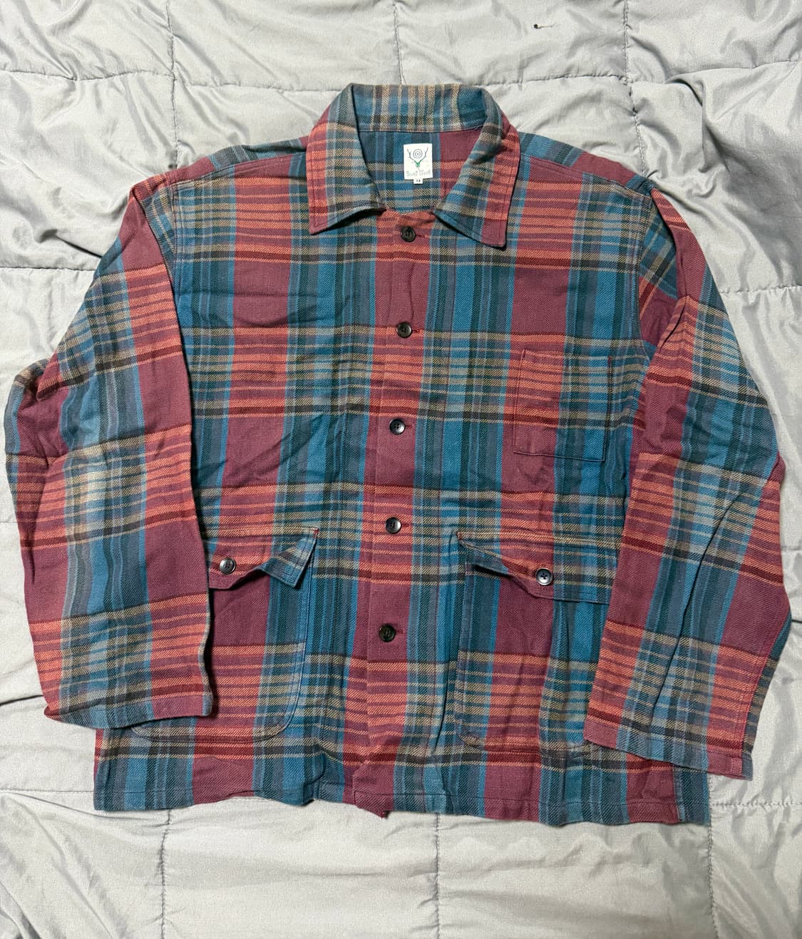 South2 West8 남이서팔 플란넬 헌팅자켓 m사이즈 팝니다 상품이미지1