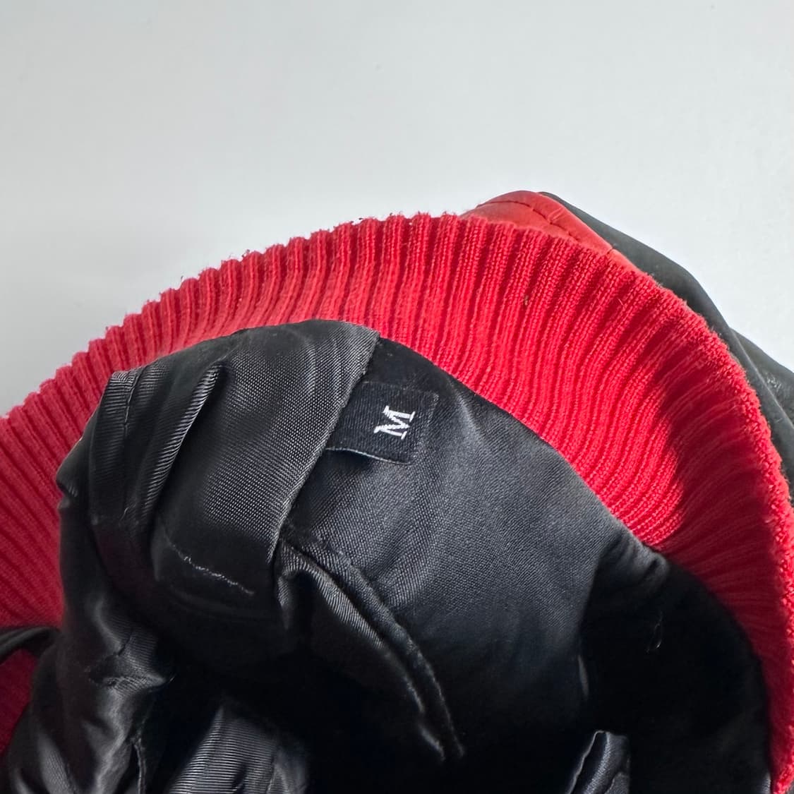 디젤 레더/나일론 바시티 자켓 상품이미지6