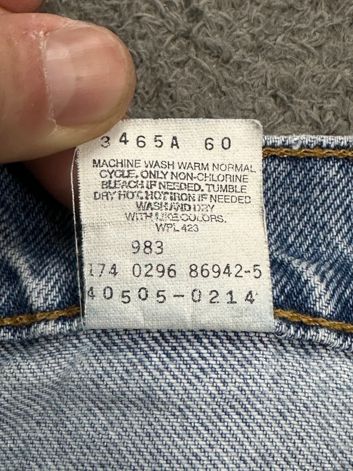 1996' 리바이스 505 데님 팬츠 38x34 상품이미지9