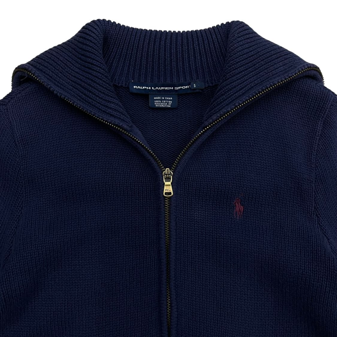 폴로 랄프로렌 세일러 네이비 니트 카라집업 S 상품이미지4