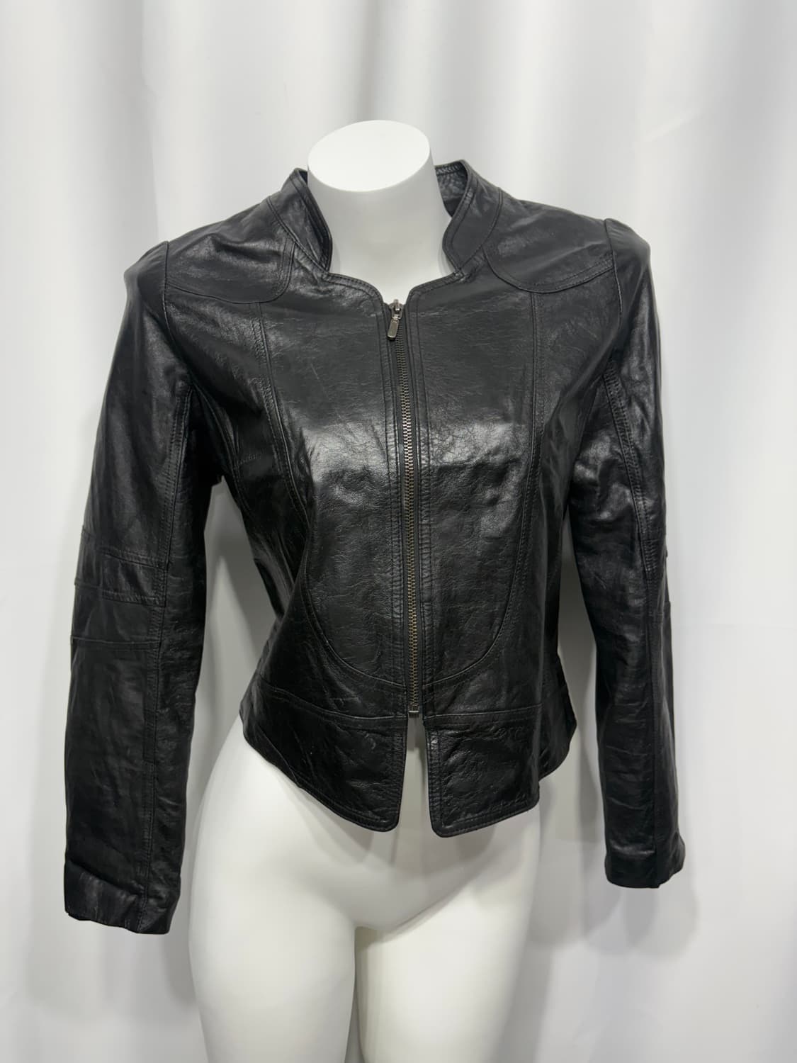🎸블랙 레더 자켓 상품이미지5