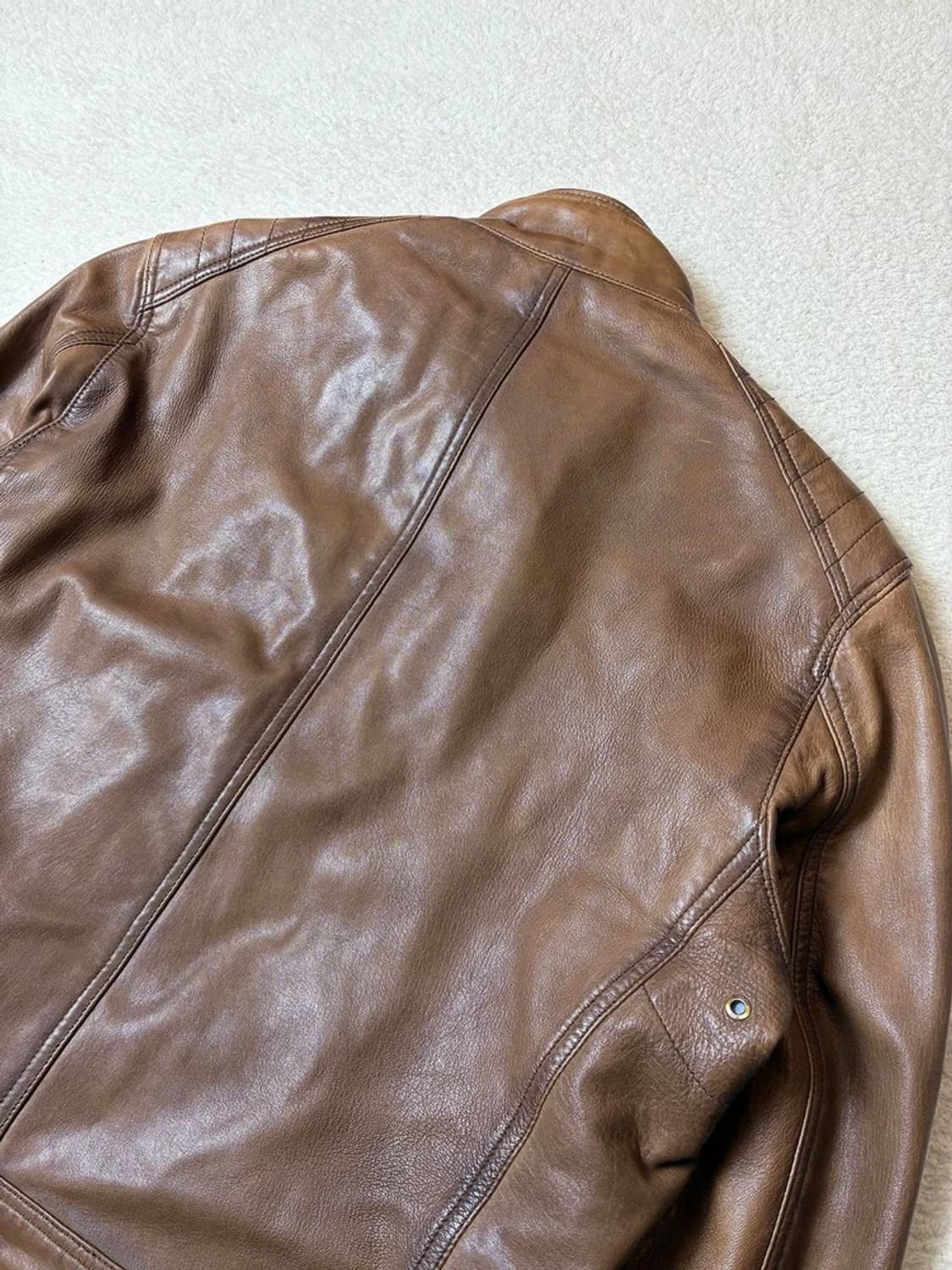 마시모두띠 Massimo Dutti 싱글 라이더 양가죽 자켓 PN6685 상품이미지6