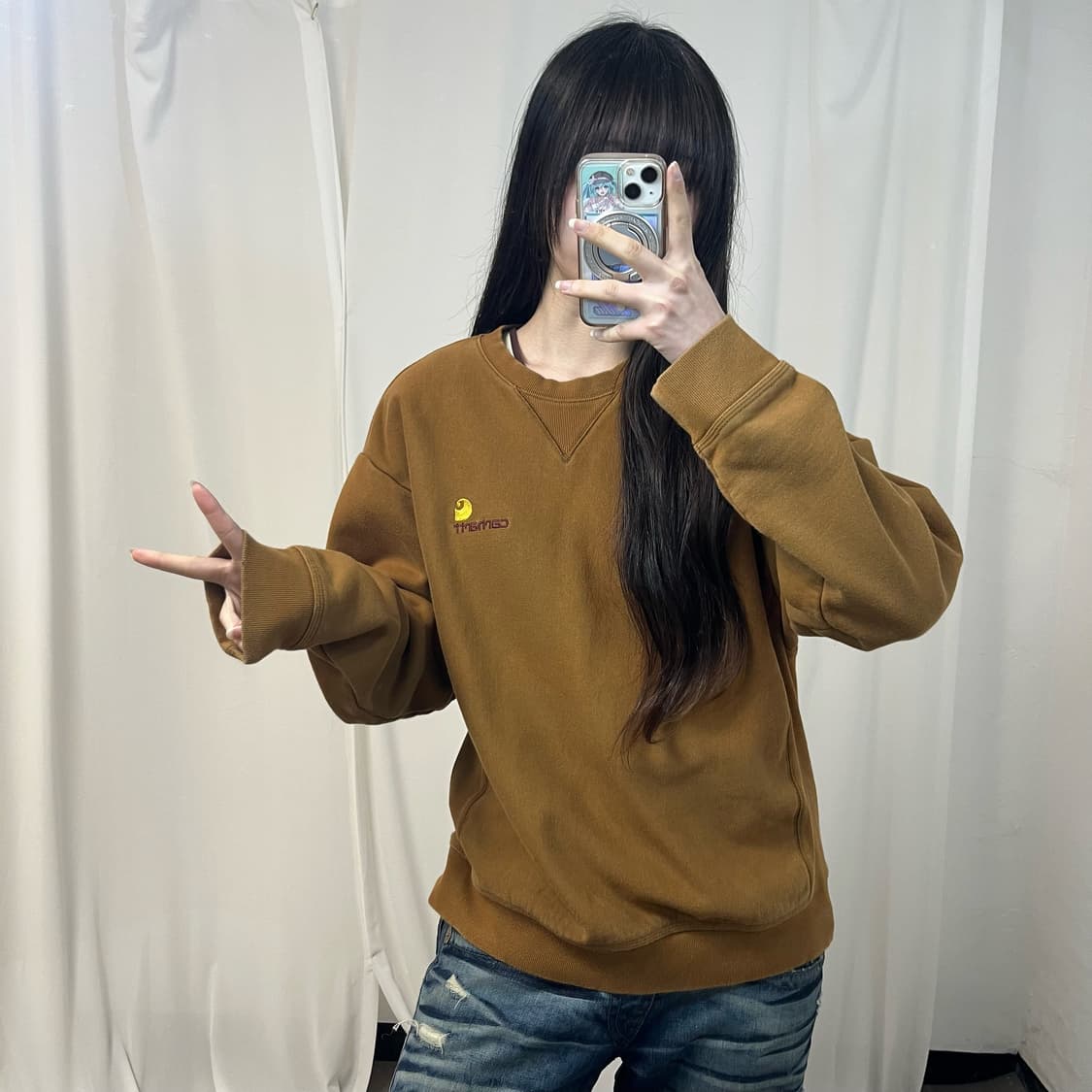 Carhartt WIP camel sweatshirt 상품이미지2