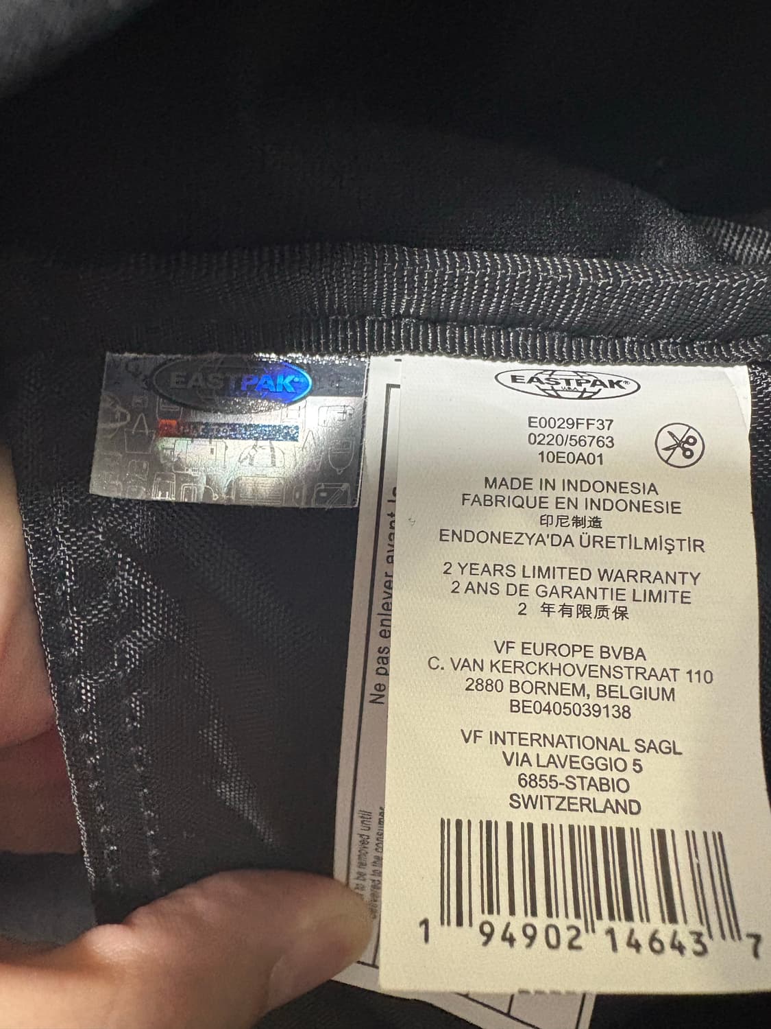 이스트팩 패디드파커 블랙 상품이미지3