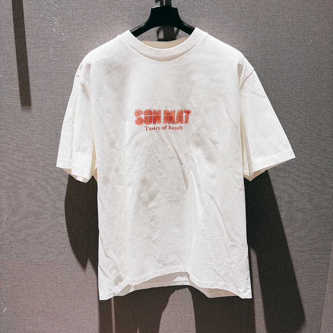 (정품/새상품) 아워레가시 남성 화이트 손맛 프린트 박스 티셔츠 상품이미지1