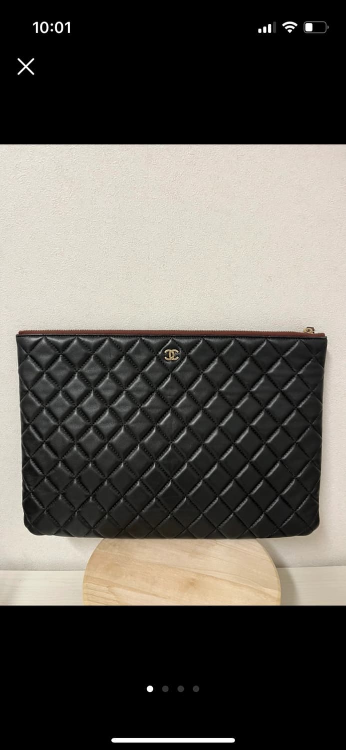 샤넬 램스킨 클러치백 블랙 상품이미지1