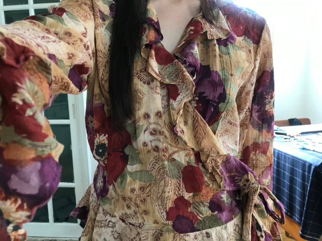vintage pattern wrap shirts 상품이미지4