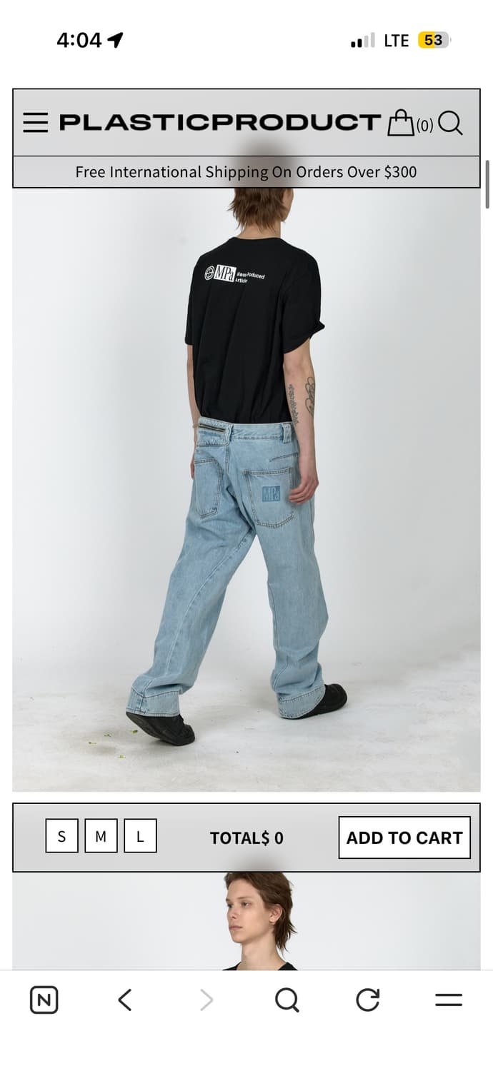 Plasticproduct drift denim pants L 상품이미지2