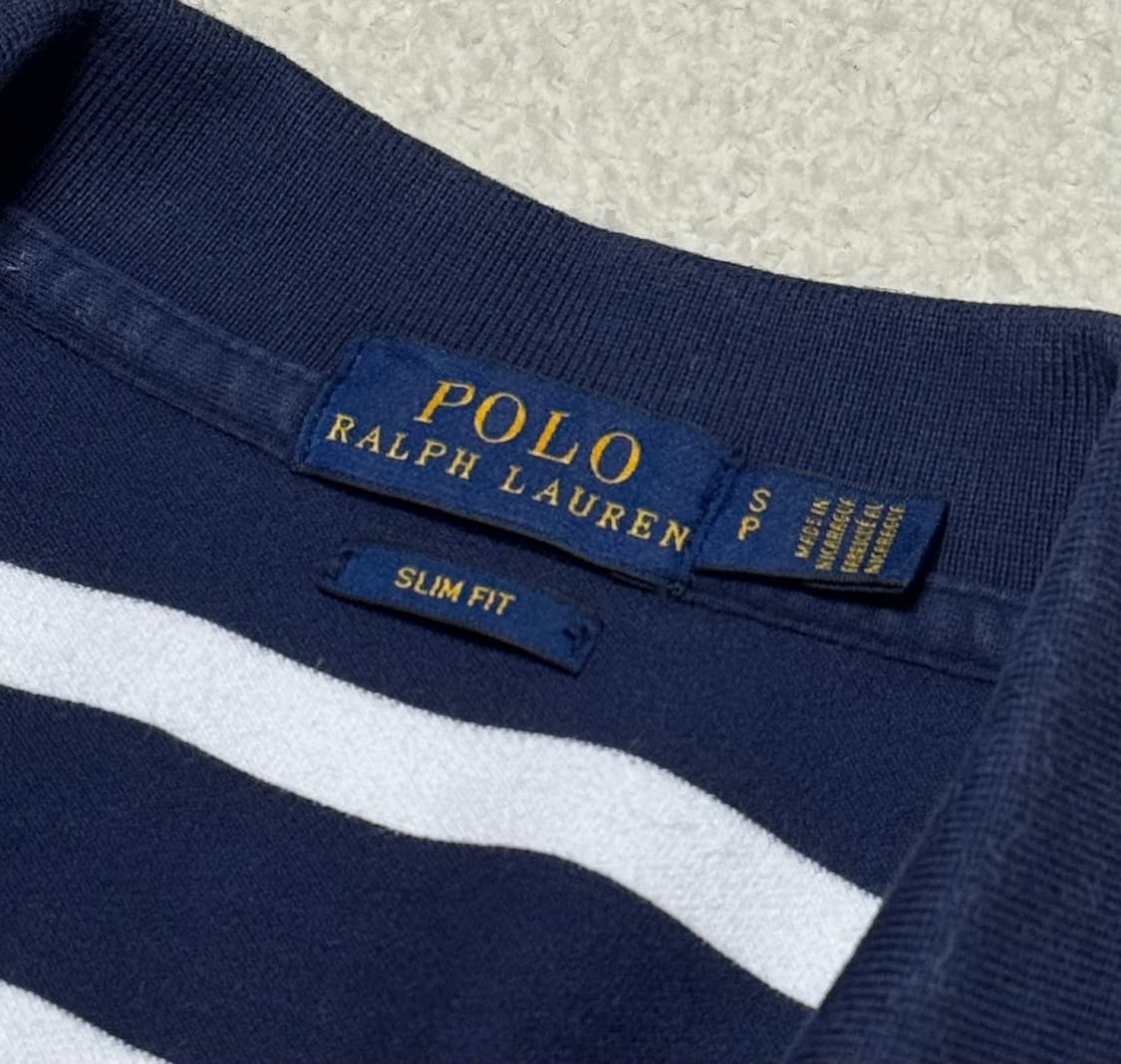 폴로 랄프로렌 네이비 화이트 스트라이프 반팔 상품이미지4