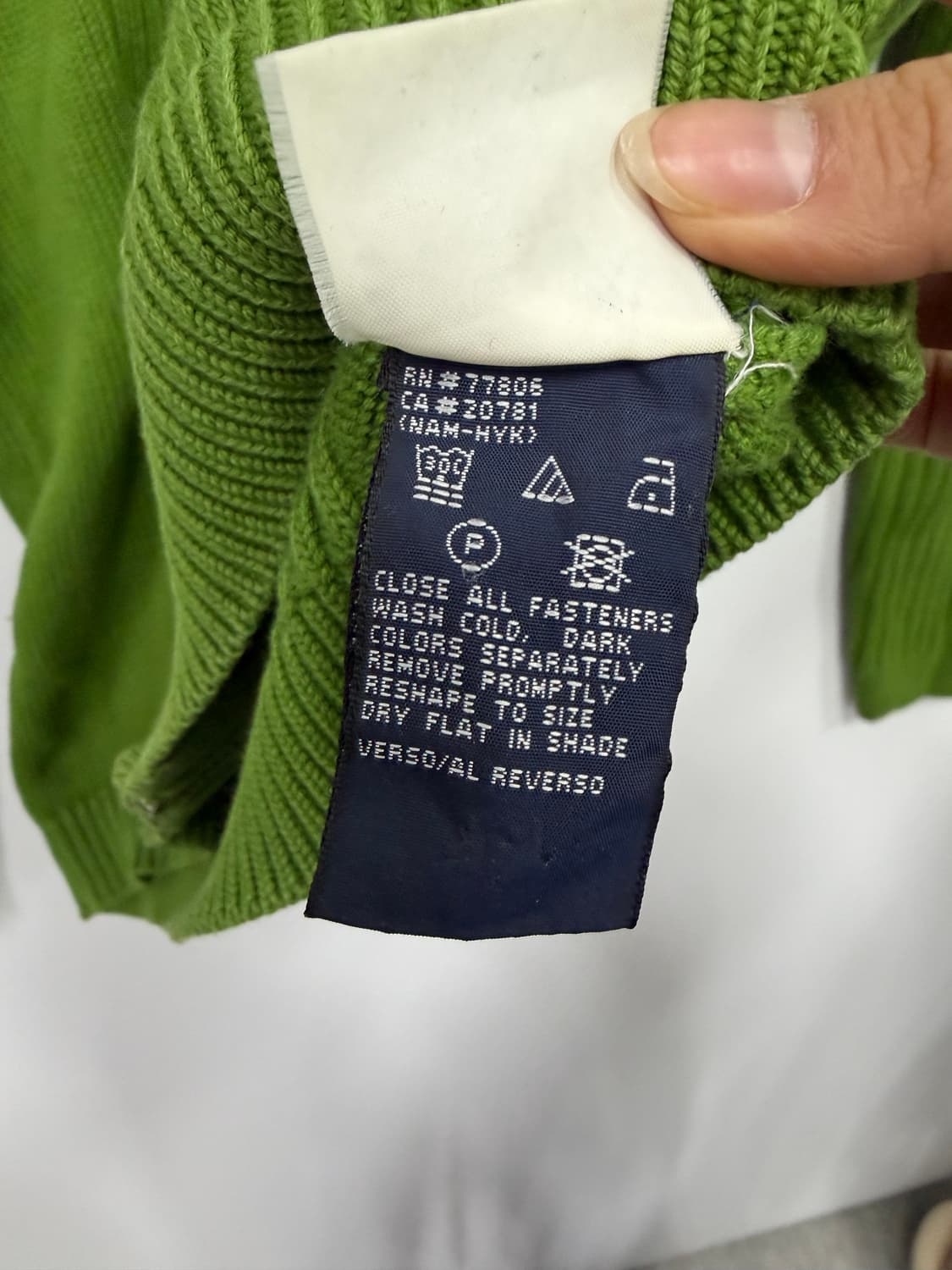 타미힐피거 그린 니트집업 상품이미지3