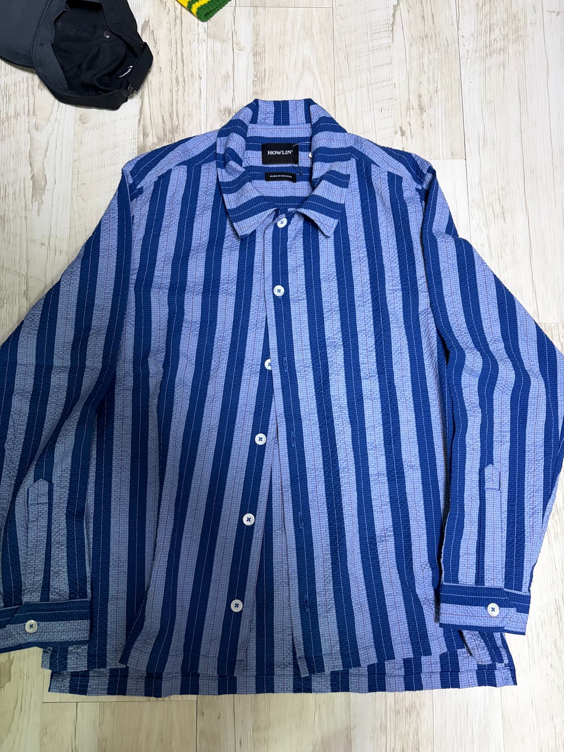 [M]하울린 칵태일 시어서커 셔츠 블루 새상품 상품이미지1