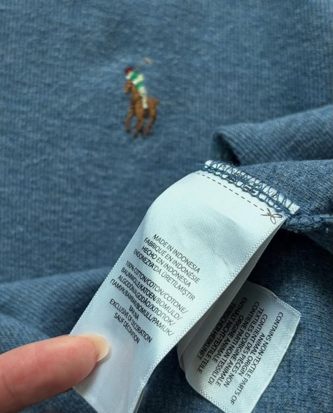 Polo 폴로 랄프로렌 신형라벨 블루 니트 하프집업  상품이미지6