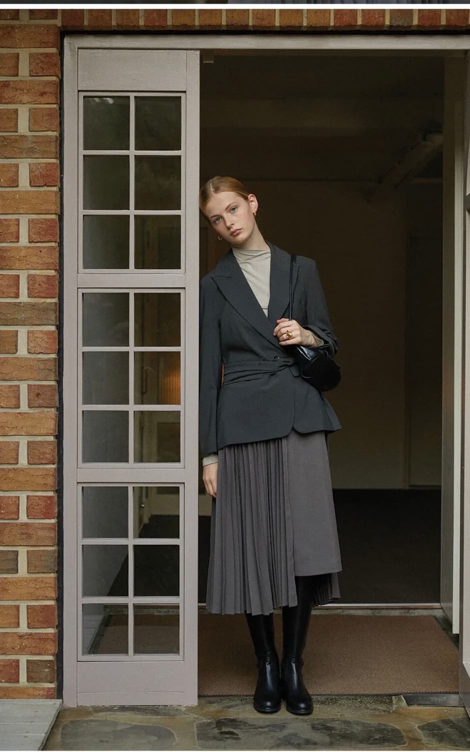 해바이해킴- DETACHABLE PLEATS SKIRT -LATTE 상품이미지2