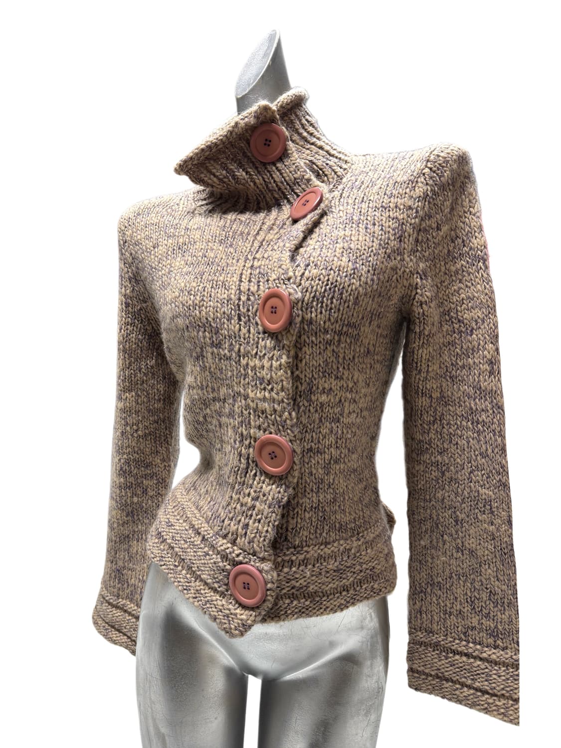 SYSTEM 빅버튼 하이넥 가디건  상품이미지1