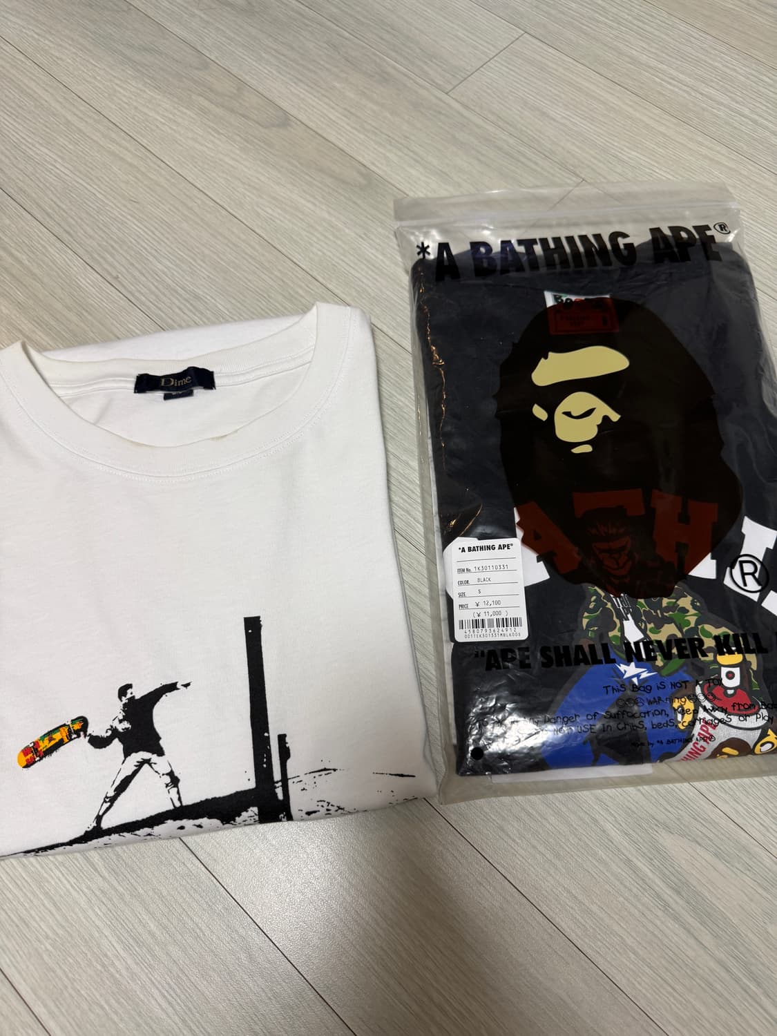 베이프 릴렉스핏 반팔 S 상품이미지5