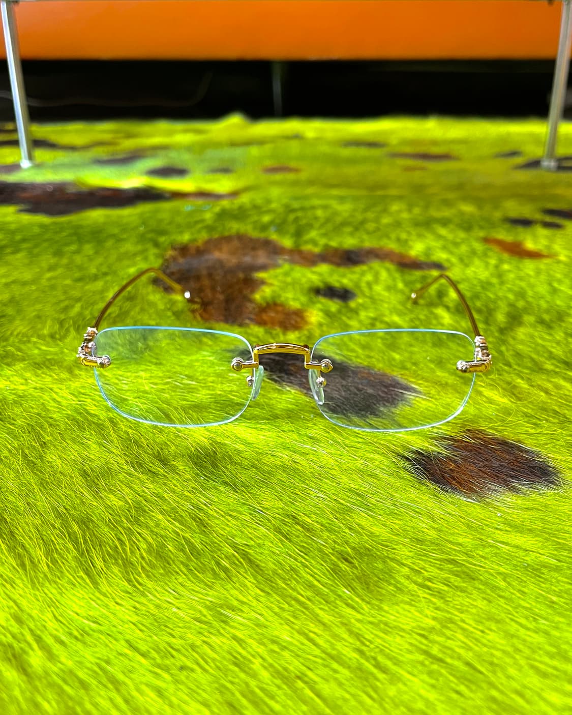 Jpn Antique Gold Trim Rimless Glasses 상품이미지4
