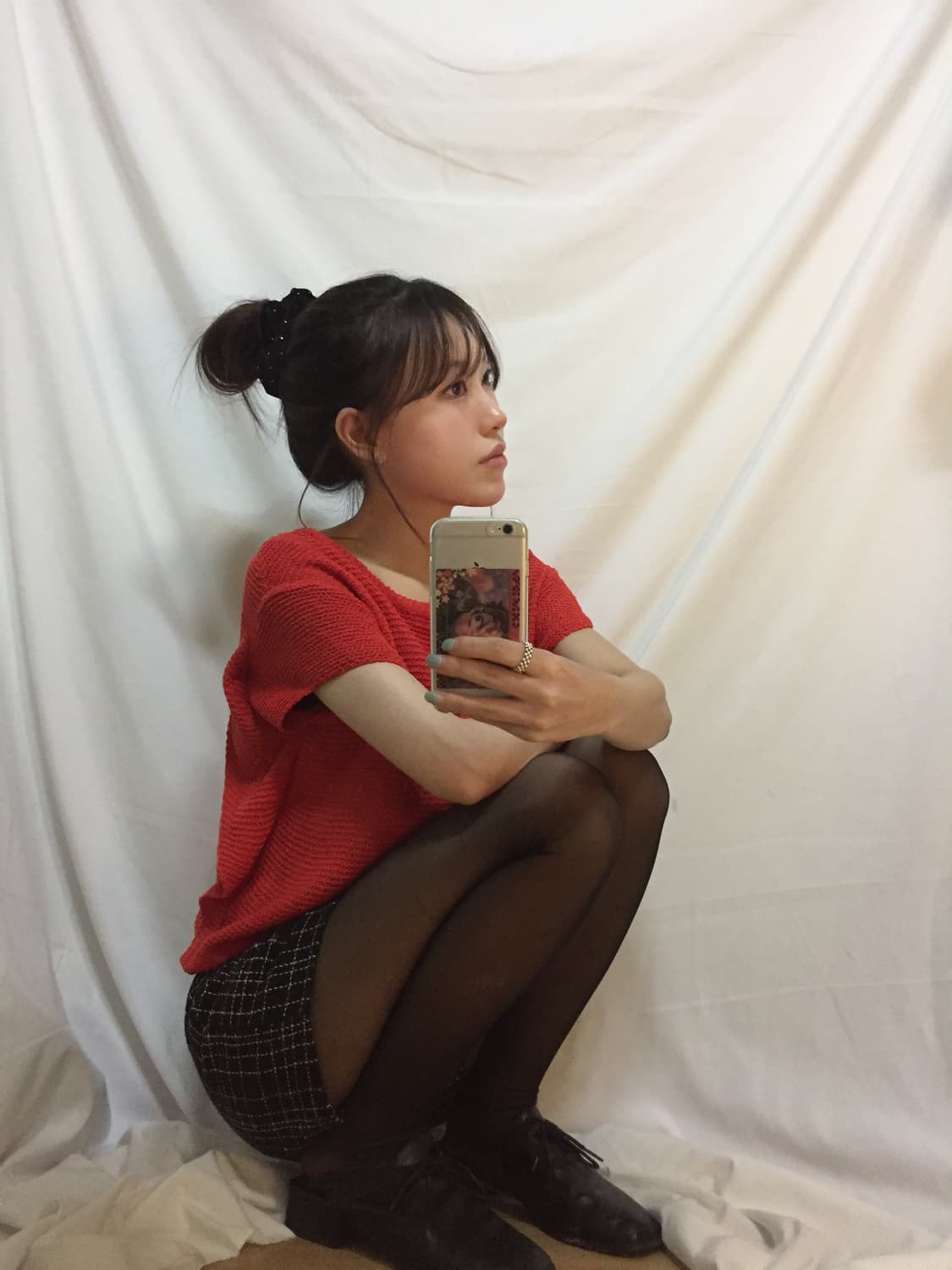 단추 체크 반바지 상품이미지1