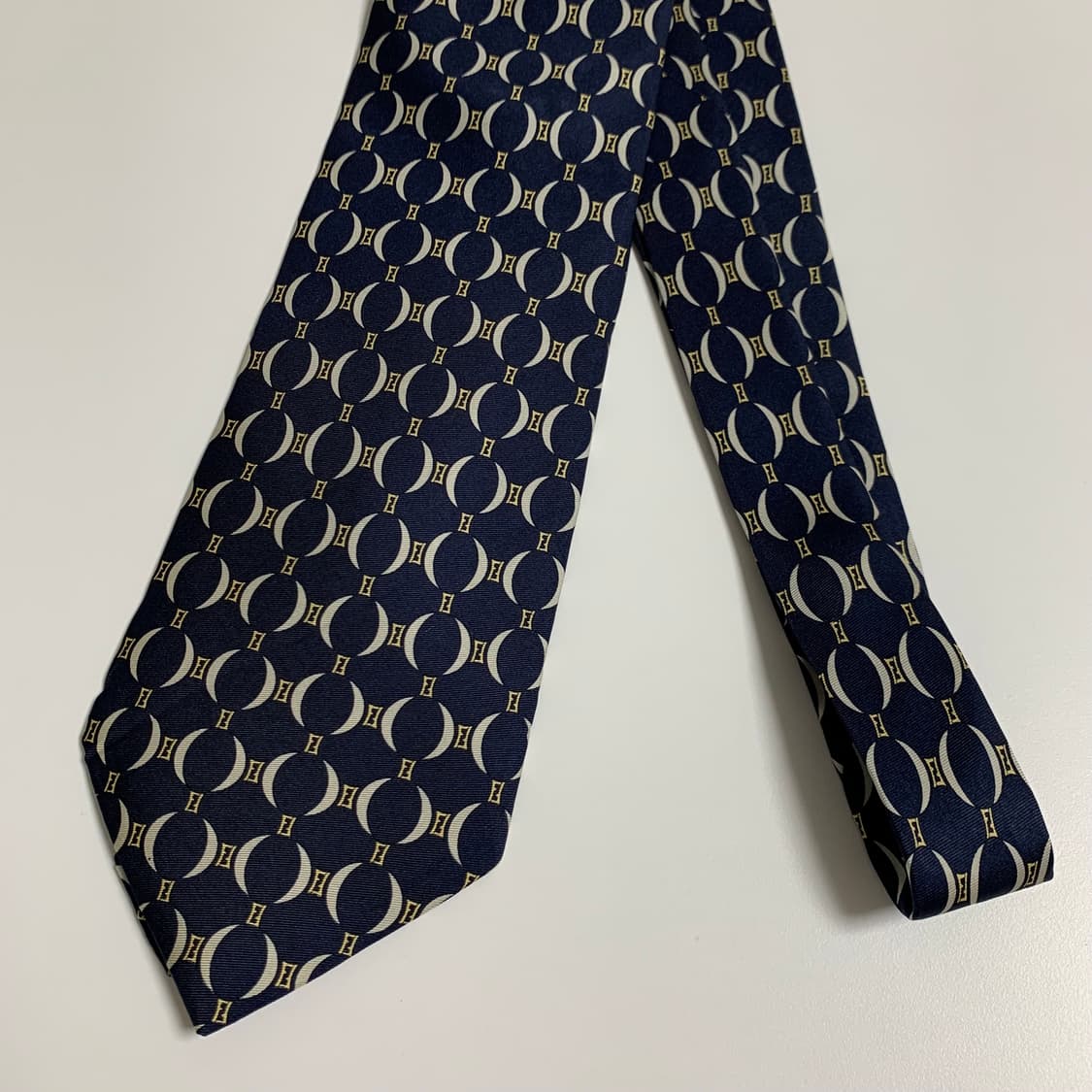 펜디(FENDI) FF모노그램 명품넥타이 네이비컬러 최상급 9.6cm 상품이미지8