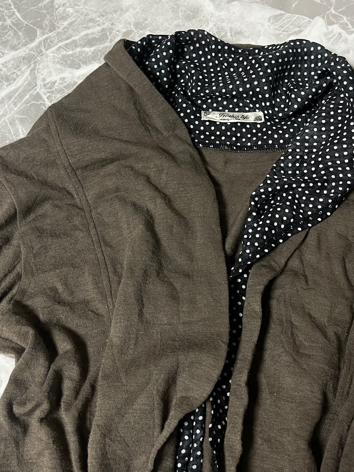 dot 2way long cardigan 상품이미지4