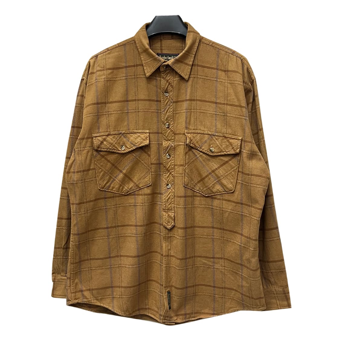 90s 팀버랜드 웨더기어 오버핏 체크 헤비 셔츠 남방 L 상품이미지1