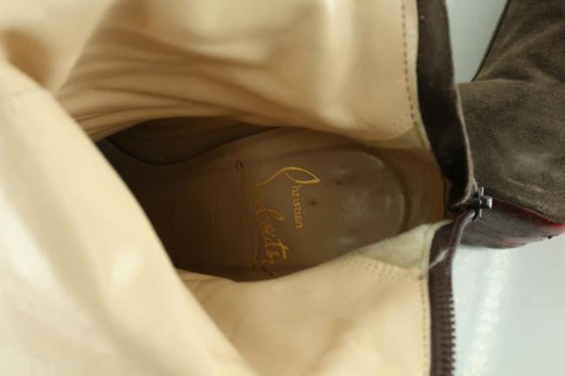 CHRISTIAN LOUBOUTIN 스틸레토 스웨이드 롱부츠 상품이미지6