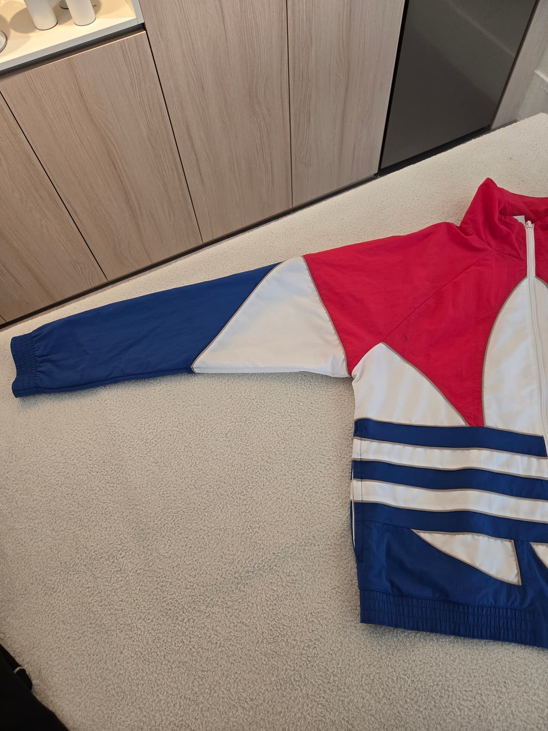 아디다스 올드스쿨 빅로고 바람막이 자켓 핑크/블루 XL 상품이미지4