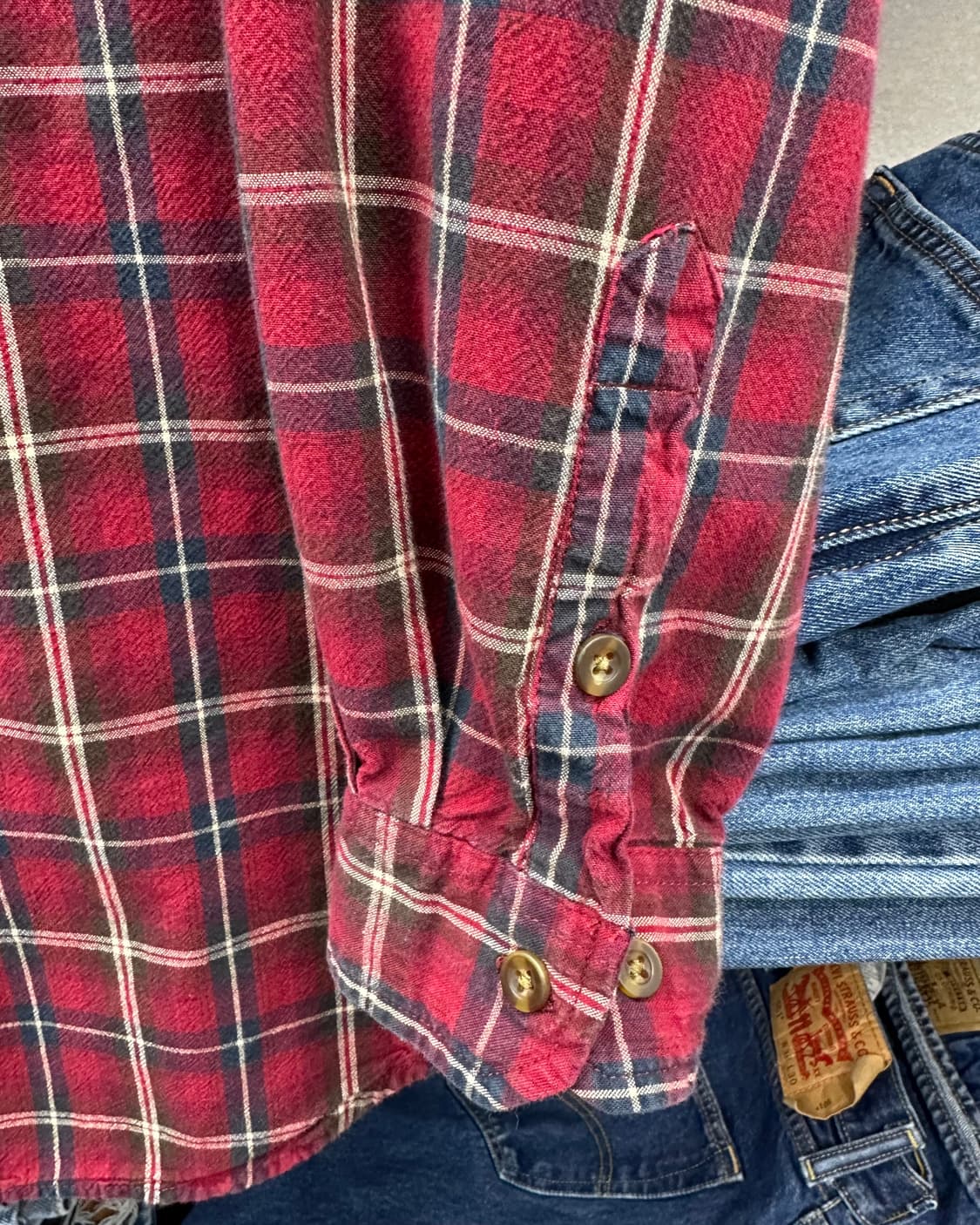 (L)칼하트 체크셔츠-M1761 상품이미지4