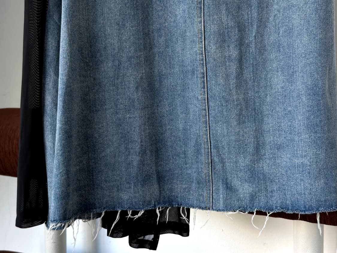 One washed panel belted wrap denim skirt 상품이미지7