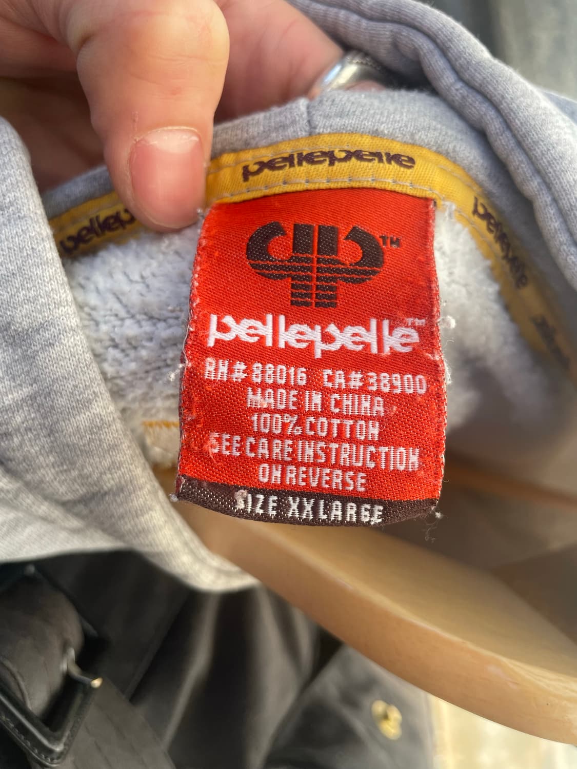 Pelle Pelle big logo grey hoodie 상품이미지10