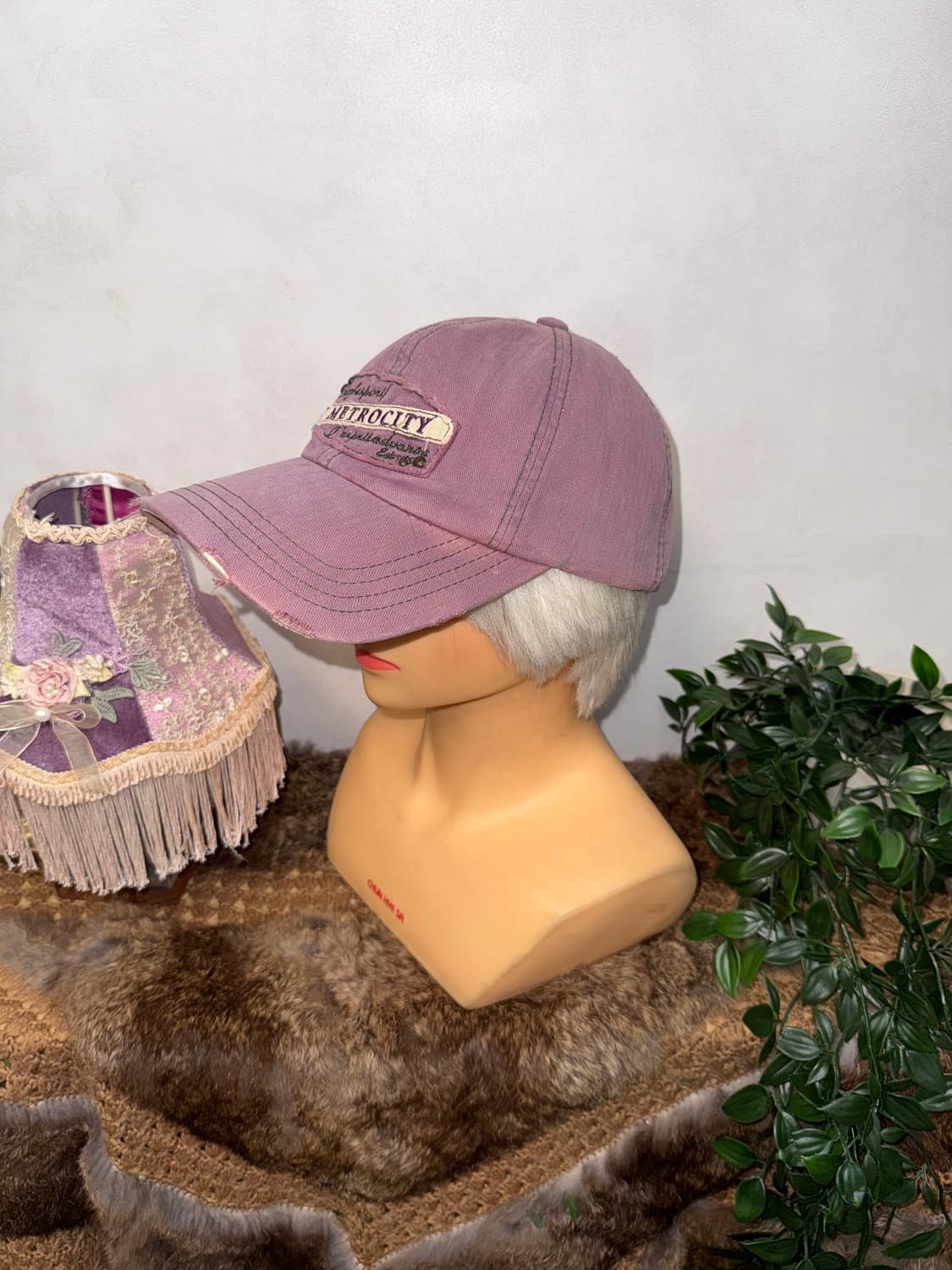 Metro City lavender stud logo ball cap 상품이미지2