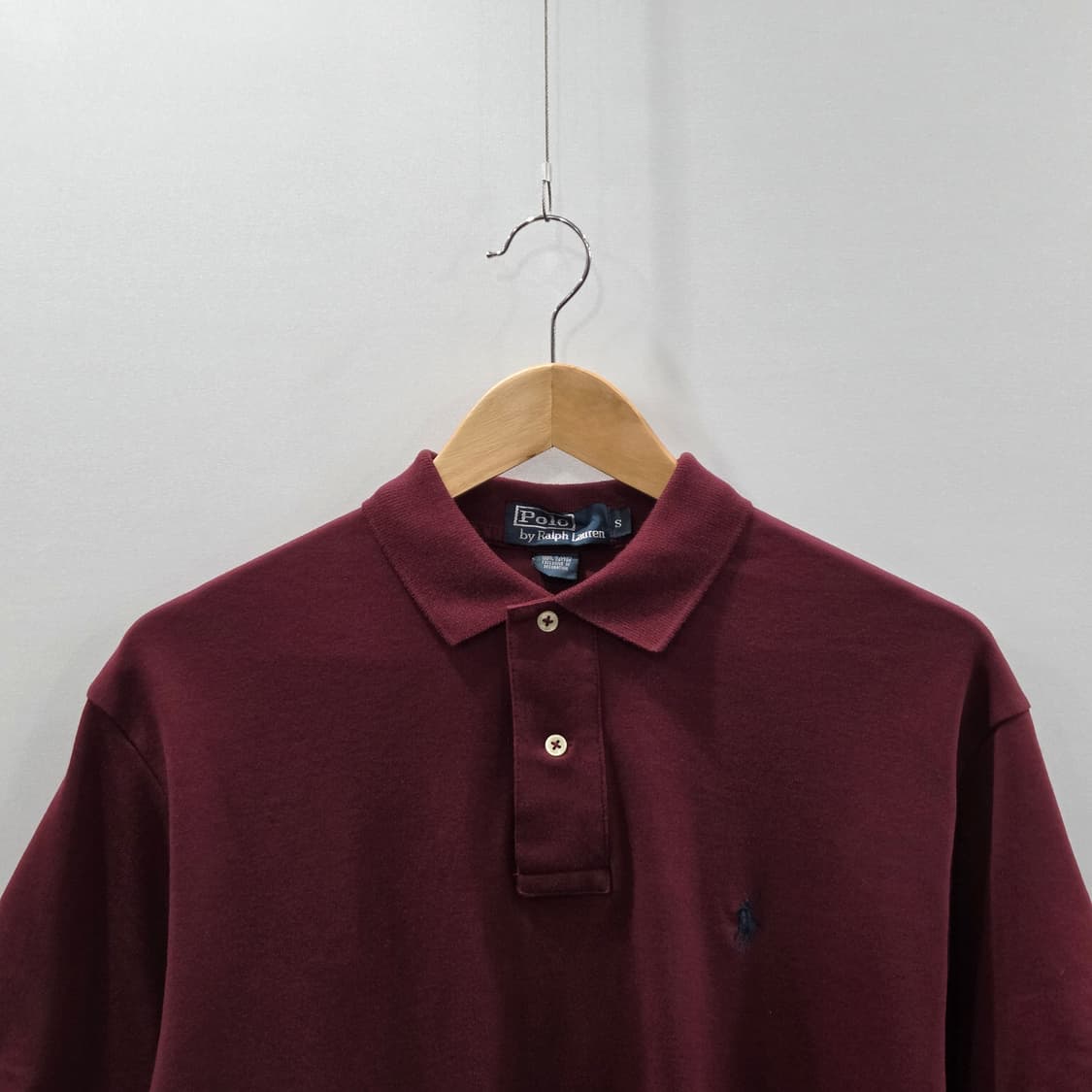 폴로랄프로렌 코튼 카라 반팔티 버건디 S 상품이미지2
