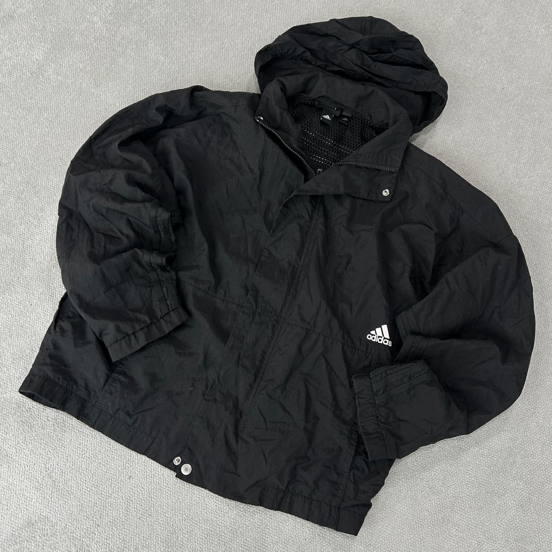아디다스 블랙 후드 바람막이 s 상품이미지5