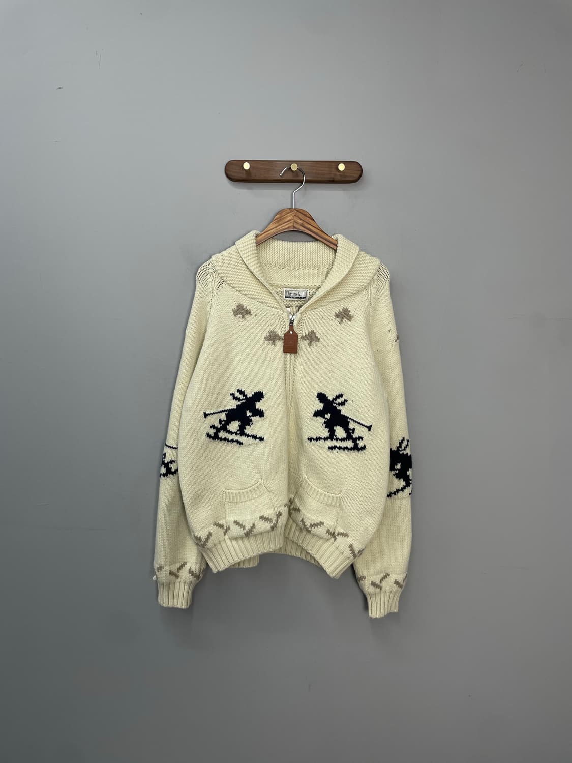 JPN빈티지 90s 스키 코위찬 니트집업 자켓 H1176 상품이미지2