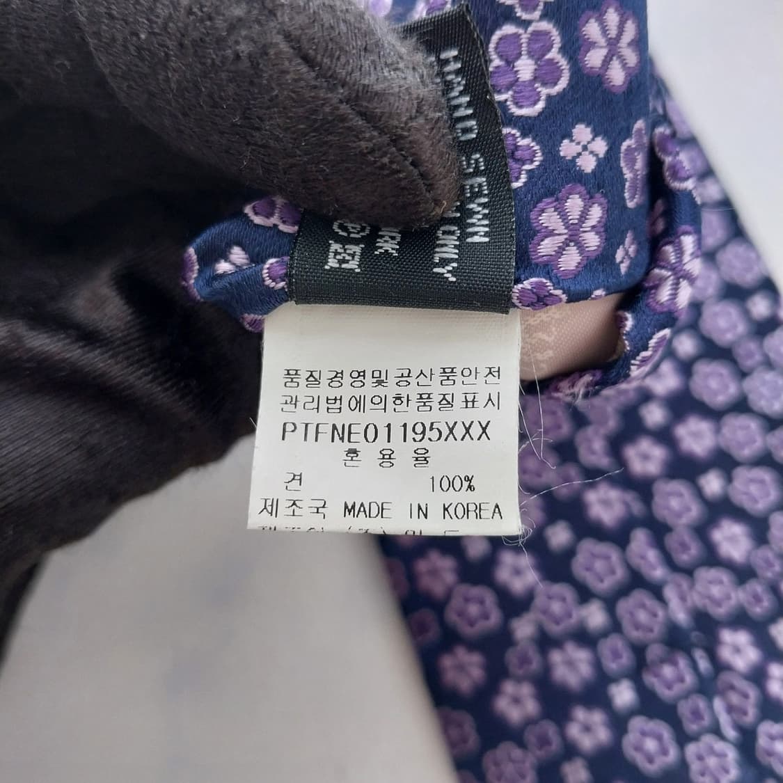 폴 스튜어트 네이비 플라워 모티브 넥타이 8.7cm S~A+등급 K266 상품이미지10