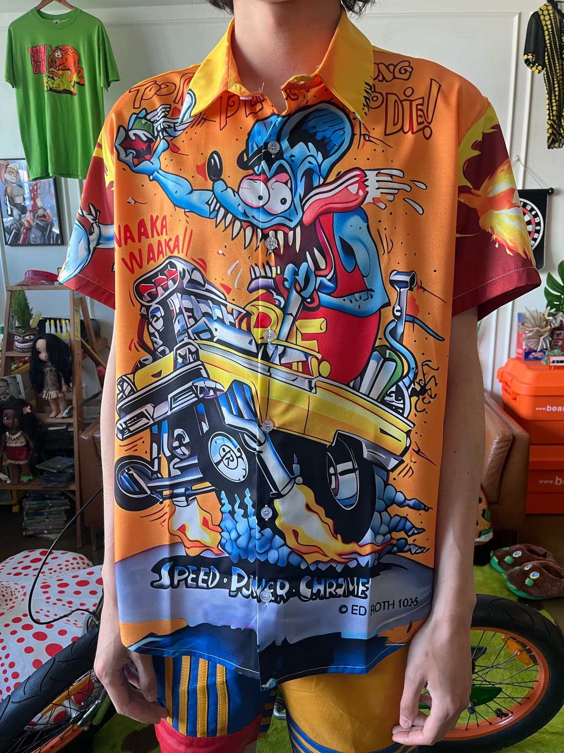Vintage Rat Fink Full Printed 1/2 Shirt 상품이미지2