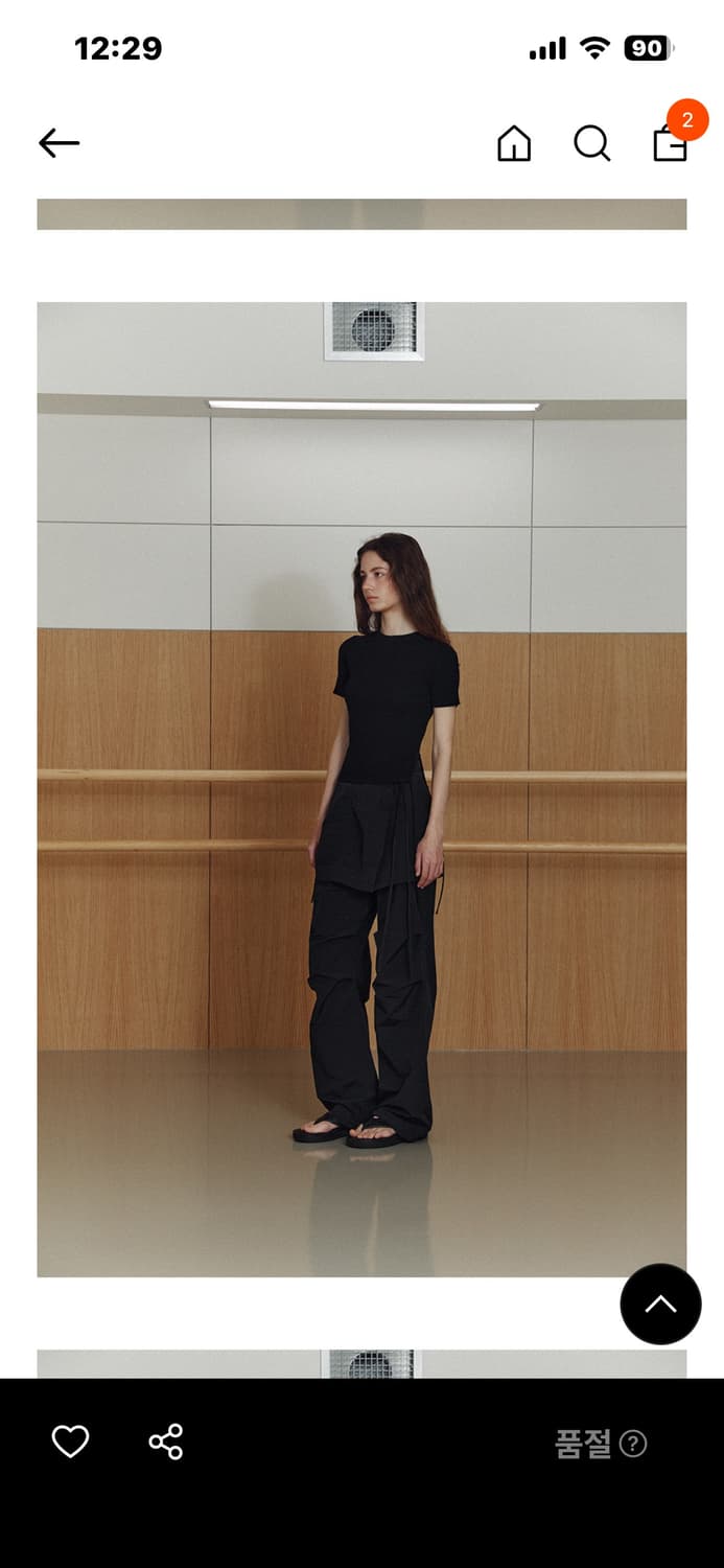 [르] 스커트 레이어드 팬츠 (블랙) 상품이미지1