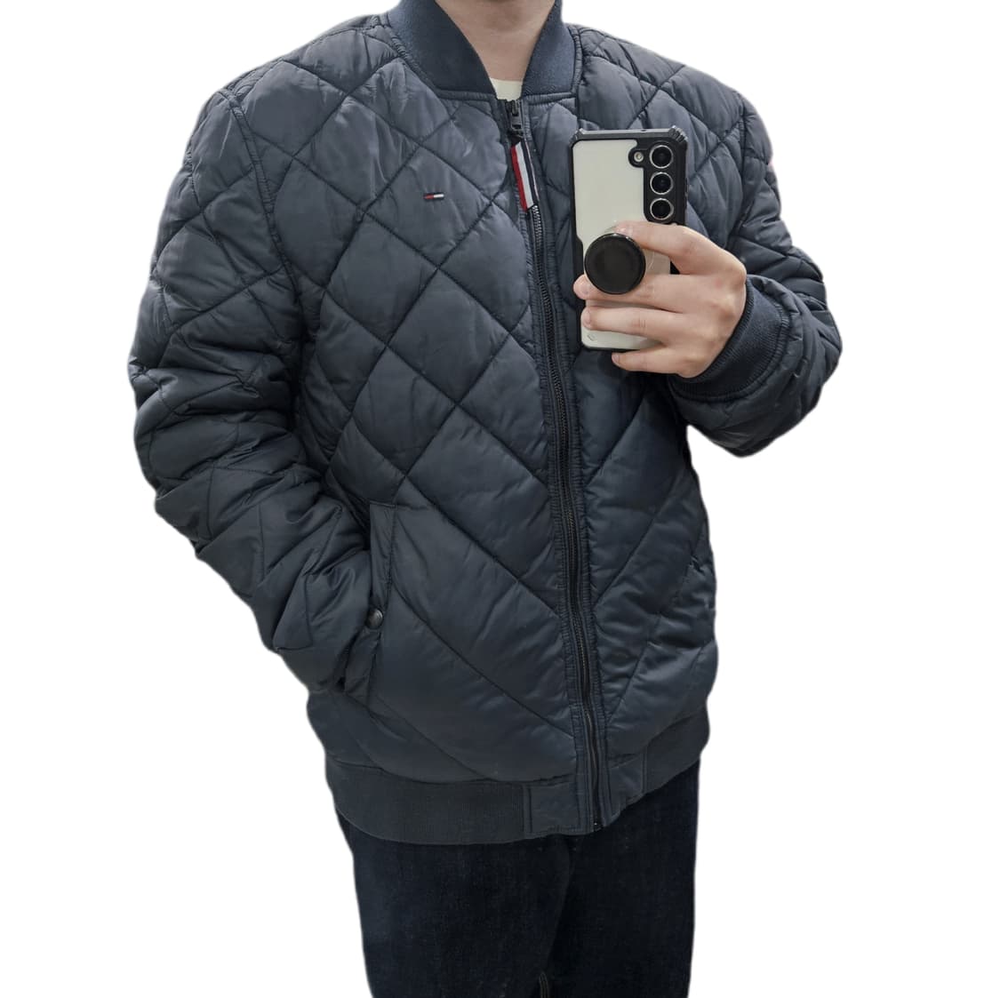 타미힐피거 퀼팅 블루종 자켓 L 100-105 상품이미지1
