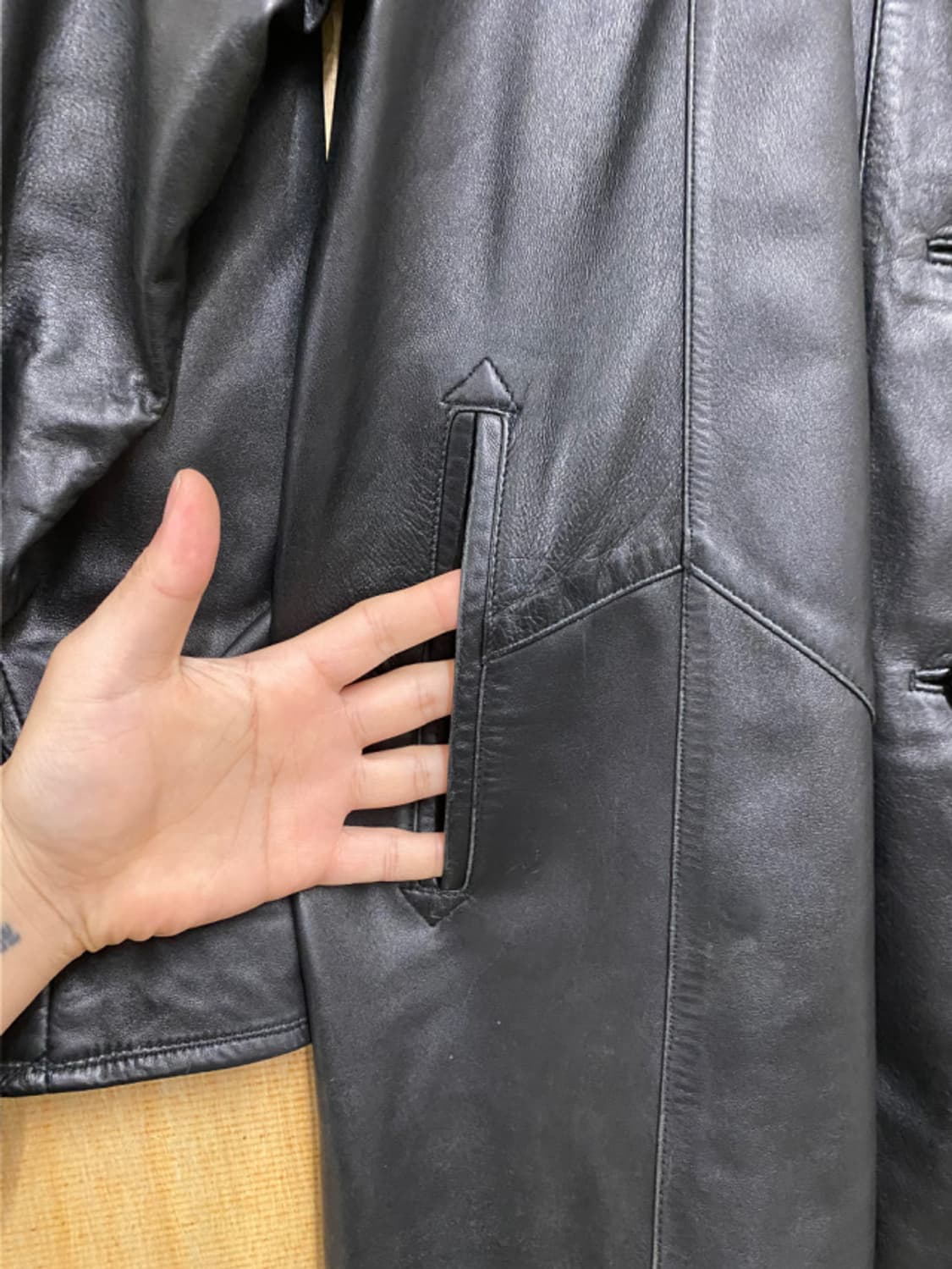 VTG western leather coat 웨스턴 레더 코트 상품이미지7