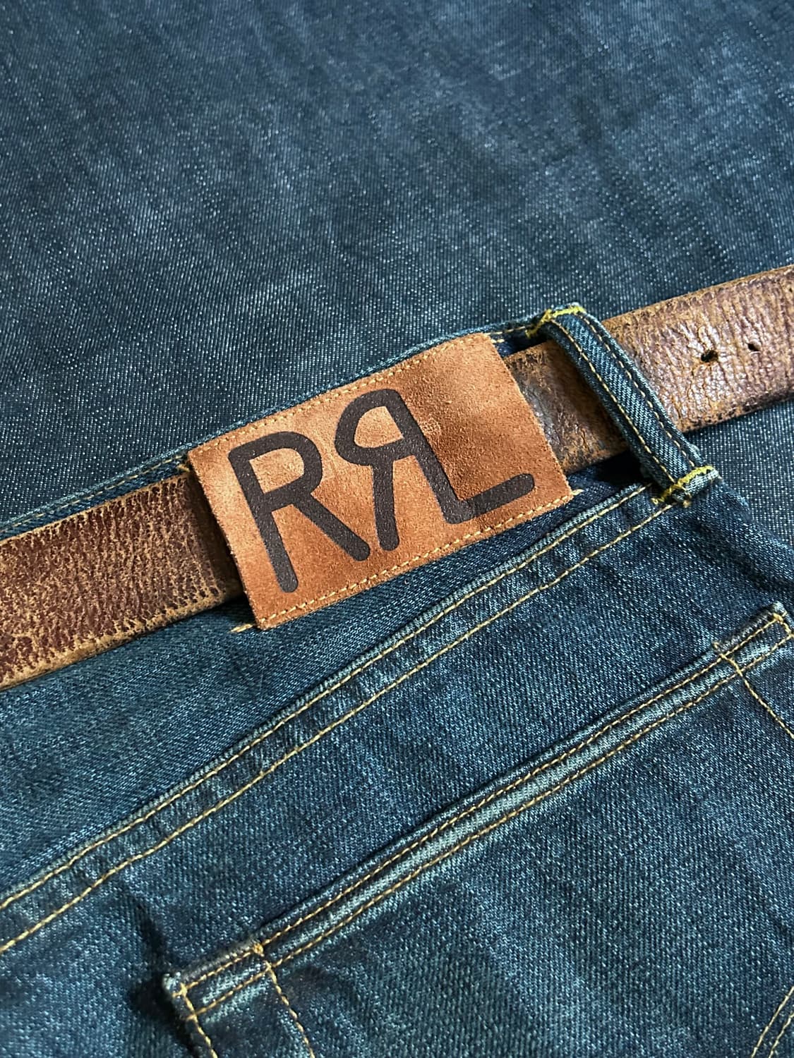 00s RRL 로우 스트레이트 셀비지 데님 팬츠 Made in USA 상품이미지3