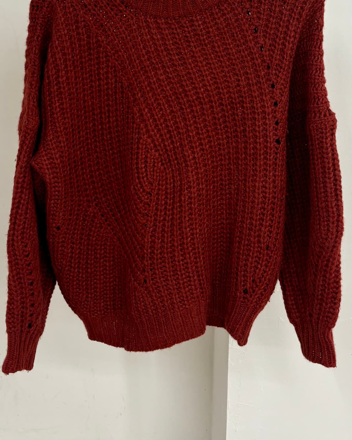 이자벨 마랑 에뚜왈 레드 청키 나운드넥 니트   상품이미지5